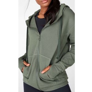 Fabletics XL Leah Hoodie - Safari (green) NWT